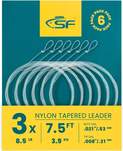 Vista 45 de SF Hand Tied Loop Fly Fishing Tapered Leader Freshwater Trout
