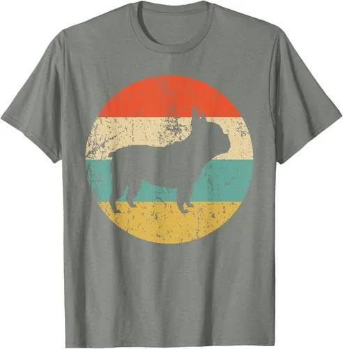 Vista 36 de Camiseta de perro retro de Bulldog Francés Negro