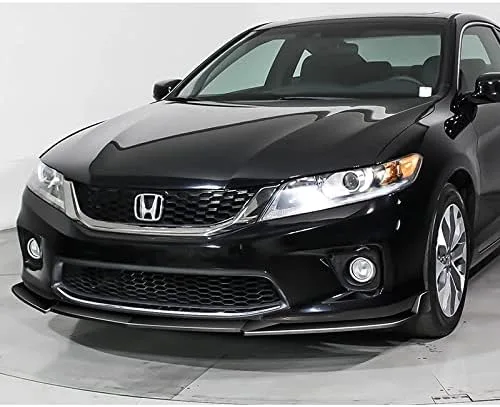 Vista 5 de Kit de 3 bordes de parachoques delantero compatibles con Honda Accord Coupe 2013-2015, alerón de protección divisor estilo STP, difusor de aire