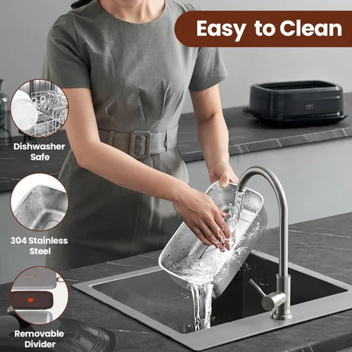 Vista 6 de xeamun Fiambrera eléctrica inalámbrica para hombres y adultos, calentador de alimentos portátil y autocalentable, contenedor SS de 1 litro, perfecto