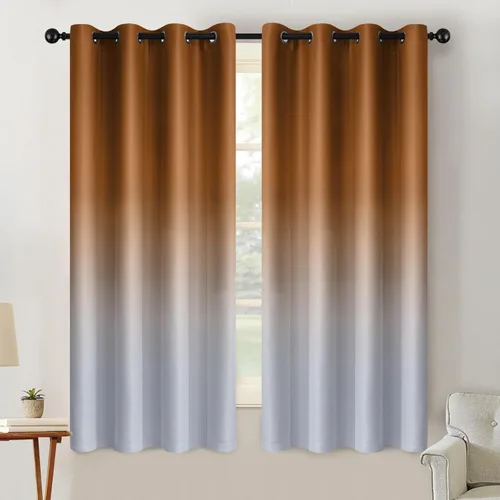Vista 35 de SimpleHome Cortinas degradadas degradadas para oscurecer la habitación de 36 pulgadas de largo para dormitorio, con ojales y bloqueo de luz Negro