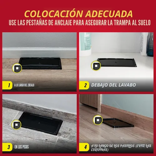 Vista 5 de Catchmaster Trampas de pegamento para ratas y ratones con masilla adhesiva, 2 unidades, tablero de pegamento grande a granel, trampas para ratas