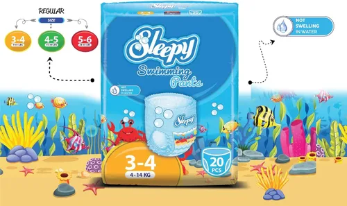 Vista 4 de SOHO Sleepy - Pañales para nadar no se hinchan en el agua, especialmente diseñados para nadar, cómodos protectores especiales de fugas, comodidad