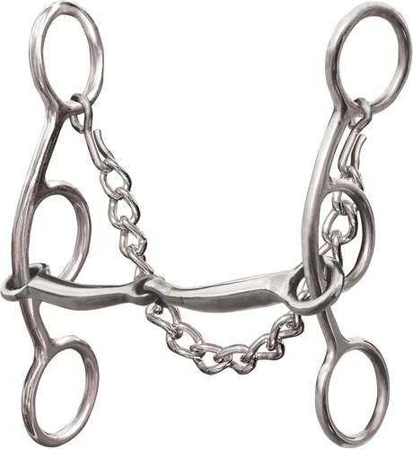 Vista 7 de Professional's Choice Futurity 5.5" Horse Bit Durable Metal Construction, Short Gag Action, Training Design