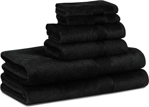 Vista 6 de Boston Linen Co. - Juego de 6 toallas de baño, 2 toallas de mano, 2 toallas de baño y 2 toallas faciales, 100% algodón de calidad hotelera, suave
