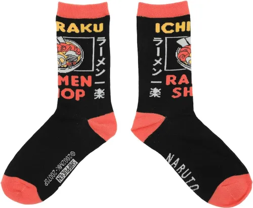 Vista 3 de Bioworld Naruto Ichiraku Ramen - Calcetines casuales para mujer (5 pares), Multi colorido