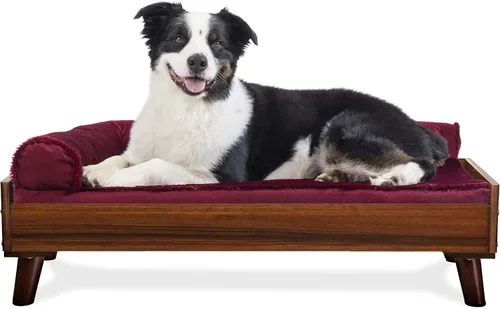 Vista 10 de Furhaven Pet – Sofá de felpa ortopédica para perro, cama con forma de L, tumbona ergonómica con contorno de cuna, cama para perros y gatos, varios