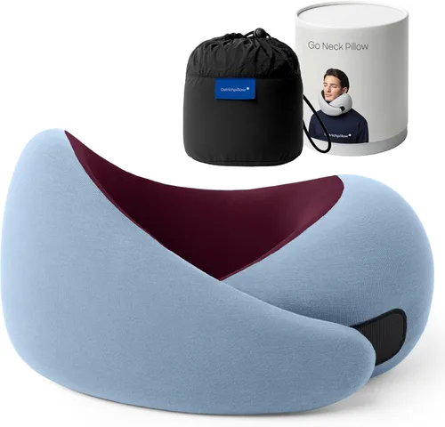 Vista 10 de Ostrichpillow Go Almohada Cervical, Almohadas de Viaje para Aviones, Almohada de Viaje de Espuma Viscoelástica Premium, Diseño Ergonómico 360º
