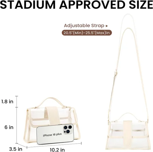 Vista 4 de CLUCI Bolsas transparentes para mujer