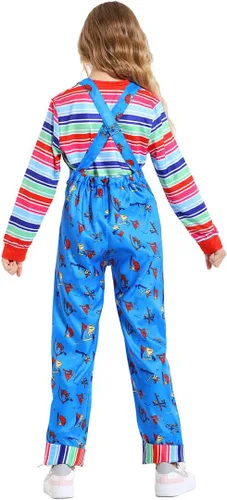 Vista 5 de Disfraz de muñeca asesina para niños, disfraz de Halloween de terror