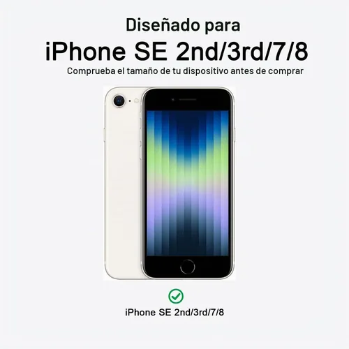 Vista 2 de Funda de silicona prémium para iPhone SE/8/7, con forro de microfibra suave antiarañazos, a prueba de golpes, color negro, iPhone SE/8/7