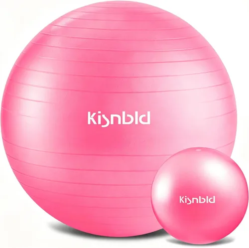 Vista 9 de kisnbld Pelota de ejercicio, pelota de yoga extra gruesa para entrenamiento y estabilidad durante el embarazo, 4 tamaños, pelota de equilibrio