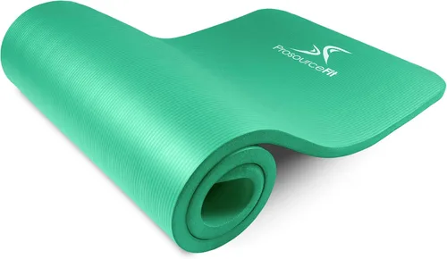 Vista 8 de ProsourceFit Extra Thick Yoga and Pilates Mat 1/2” (13mm) or 1" (25mm), 71-inch Long High Density Exercise Mat with Comfort Foam and Carrying Strap