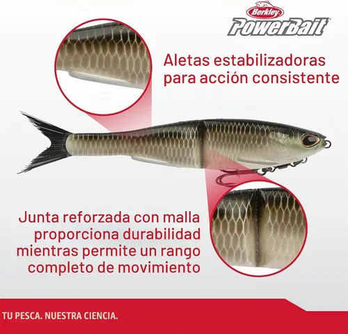 Vista 4 de Berkley PowerBait Nessie - Cebo suave para pesca Hueso quemado