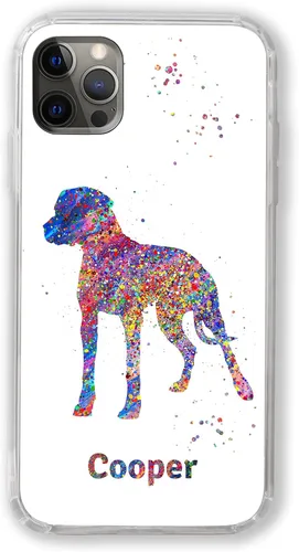 Vista 2 de Dogo Argentino Personalized Phone Case Custom Dog Name Customized Text compatible with iPhone, Samsung and other models
