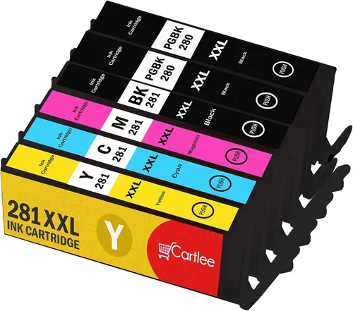 Vista 6 de Cartlee 6 cartuchos de tinta compatibles para PGI-280XXL CLI-281XXL 280 XXL 281XXL para Canon Pixma TS8100 TS8120 TS8200 TS8222 TS8220 TS8300 TS8320
