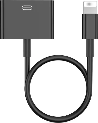 Vista 9 de Adaptador Lightning a 30 pines, certificado MFi de Apple, sin audio, macho de 8 pines a hembra de 30 pines, convertidor de conector con cable Blanco