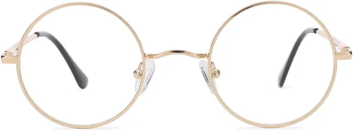 Vista 7 de Pro Acme Lentes transparentes sin receta con marco metálico redondo pequeño retro