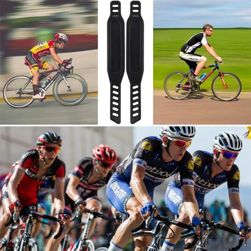 Vista 6 de Correas de pedal de bicicleta estática, correa universal resistente de longitud ajustable, se adapta a la mayoría de pedales de bicicleta, bicicleta