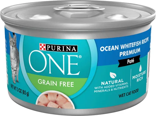 Vista 16 de Purina ONE Natural, alimento húmedo para gatos sin granos, paté, receta de pollo - (Paquete de 24) latas de 3 onzas con apertura fácil