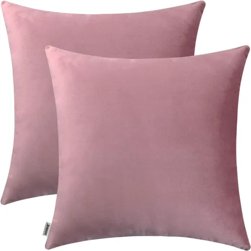 Vista 34 de Jeneoo Juego de 2 fundas decorativas para cojines de terciopelo suave y cómodo, funda sólida para cojín de sofá, decoración