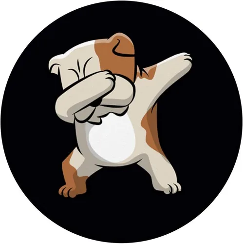 Vista 3 de Llave de vaso inglesa con diseño de bulldog con forma de gallina y soporte para teléfonos y tabletas