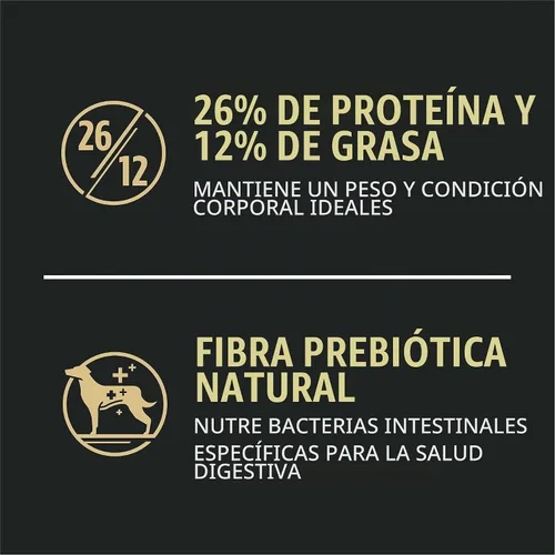 Vista 2 de Purina Pro Plan Comida seca para perros de raza grande con alto contenido de proteínas y salud digestiva, fórmula de pollo y arroz - Bolsa de 18 lbs