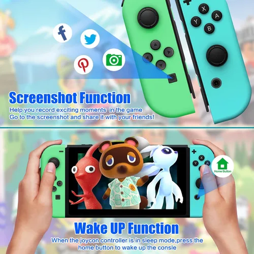 Vista 6 de PPMTS Switch Controllers,Replacement for Nintendo Switch Controller, Compatible with Nintendo Switch Wireless LR Controller with Double Vibration