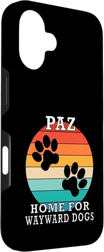 Vista 3 de Paz Home for Wayward Dogs Family Name Case for iPhone 16