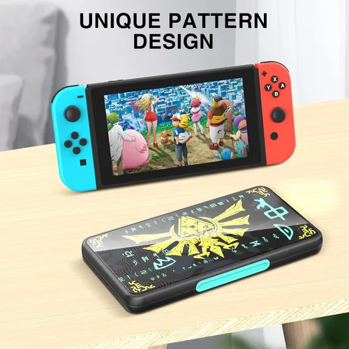 Vista 6 de THELIFELICIOUS Funda para tarjetas de juego Switch para Nintendo SwitchSwitch OLEDSwitch Lite, soporte para tarjetas de juegos con 24 ranuras