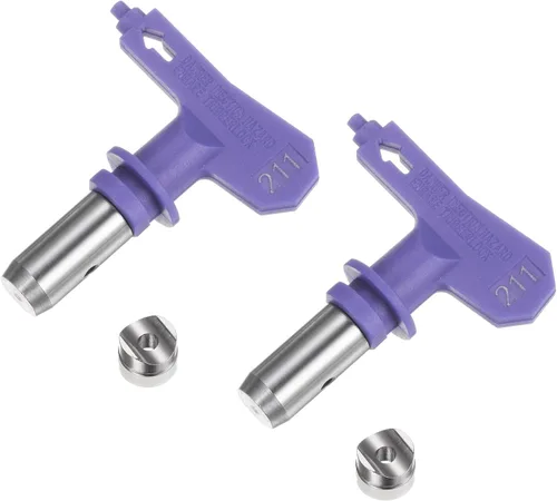 Vista 94 de uxcell 2 puntas de pulverización reversibles para pulverizador sin aire, 109 puntas de boquilla de pulverización de pintura, piezas de máquina