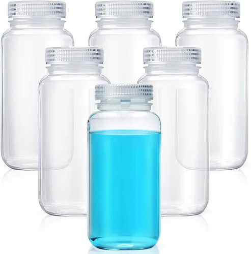 Vista 24 de Tatuo 6 piezas 30 ml 1 oz botellas de reactivo de polipropileno de plástico con tapas de rosca, envases de muestra transparentes de PP con tapa