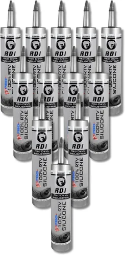 Vista 8 de Red Devil 08162I RD PRO RTV de grado industrial 100% silicona resistente a la intemperie, tubo de 10.1 oz, almendra, paquete de 1