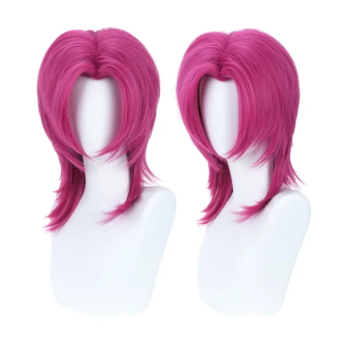 Vista 11 de RightOn Peluca marrón corta para disfraz, pelucas cortas marrones para hombre y mujer, fiesta de cosplay