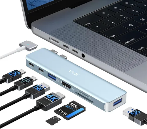 Vista 16 de Adaptador USB C a HDMI,Adaptador USB-C Hub Multipuerto Digital AV
