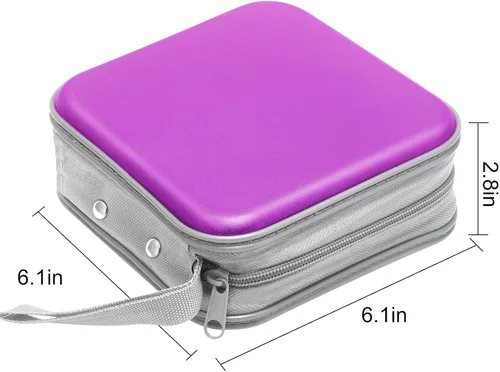 Vista 6 de Siveit Funda para CD, capacidad para 40 unidades, para CD/DVD, cartera, de plástico duro, DVD, carpetas de almacenamiento para automóvil, hogar
