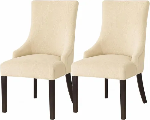 Vista 20 de Fundas para silla con respaldo alado, impermeables, elásticas Beige