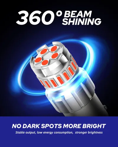 Vista 5 de AUTOONE 1156 bombillas LED para luz de freno, 300% más brillantes BA15S 7506 1003 1141 P21W, bombillas LED de reemplazo de color rojo brillante
