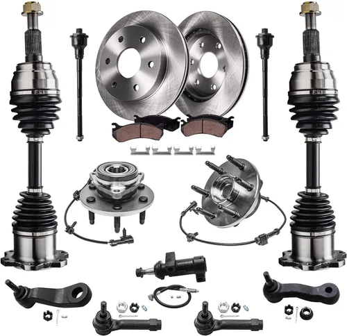 Vista 13 de Detroit Axle - 4 rotores de freno para Ford 1994-2004 Mustang, rotores de freno de disco delanteros y traseros 1995 1996 1997 1998 1999 2000 2001