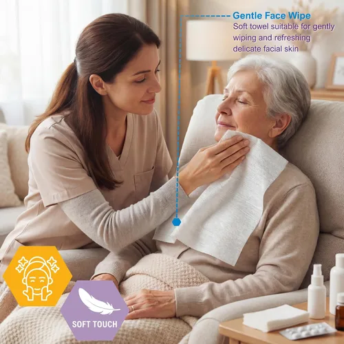 Vista 5 de MED PRIDE Toallitas secas desechables para adultos, toallas personales suaves y absorbentes, 800 unidades a granel, cuidado de la incontinencia