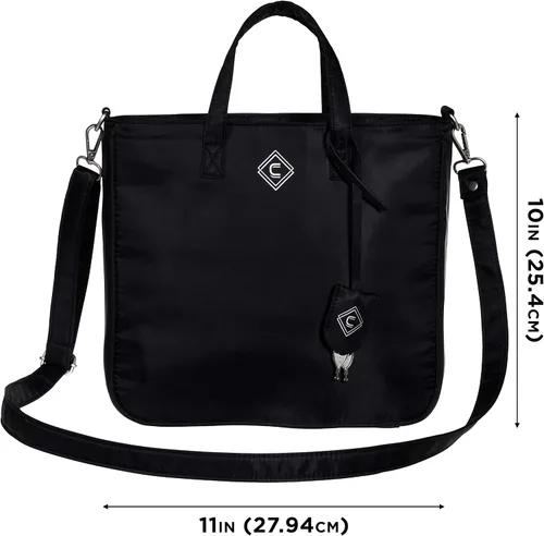 Vista 2 de Allen Company Bolso cruzado casual para niñas con pistolas de aventura bolso de transporte oculto con bloqueo bolso ambidiestro negro