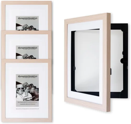 Vista 8 de Lil Davinci EZ - Marcos de cambio para fotos de 8 x 10 o 5 x 7 (4, negro) Front Opening, Stores up to 50 pieces, Vertical/Horizontal Display