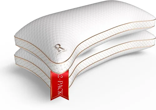 Vista 15 de Royal Therapy - Almohada de espuma viscoelástica Queen, almohada de espuma triturada ajustable sin olor para el alivio del dolor de cuello