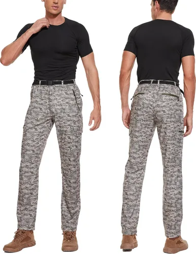 Vista 2 de NATUVENIX Hiking Pants for Men, Lightweight Mens Travel Pants Quick Dry Fishing Pants Men Water Resistant Outdoor Pants Work