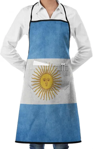 Vista 40 de Delantal unisex con cuello ajustable con bolsillos espaciosos y lazos largos