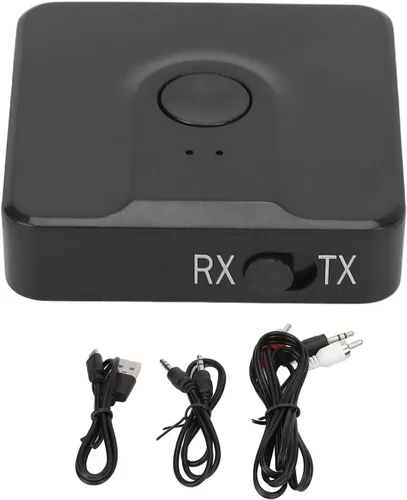 Vista 6 de SUNGOOYUE BT-10 5.0 Transmitter Receiver, 3-in-1 Wireless Audio Adapter with AptX LL, 200mAh Battery, 32.8ft Range, for TV, Car, PC