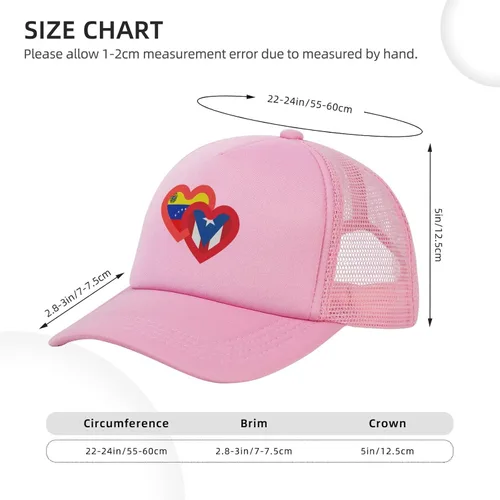 Vista 4 de Trucker Hat Mesh Baseball Cap Adjustable Dad Hat Unisex
