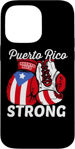 Vista 21 de Guantes de boxeo con la bandera de Puerto Rico para iPhone 16 Boricua Puerto Rican Pride Case