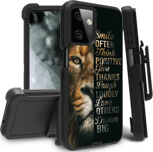 Vista 56 de Funda para Motorola Edge 2021 / Moto Edge 5G UW, protección resistente de 3 capas híbridas a prueba de golpes con funda de clip para cinturón