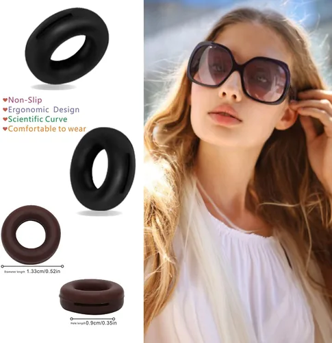 Vista 3 de KECHIO Gafas de retención antideslizante para gafas con gancho para la oreja para niños y adultos, soporte antideslizante de silicona